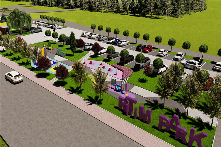 Söğütlü’nün yeni sosyal alanı Ritim Park’ta çalışmalar devam ediyor