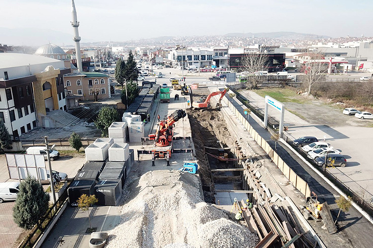 Erenler’in dev yağmursuyu hattı bölgeyi rahatlattı