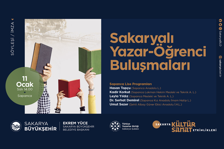 Sakaryalı yazarlar Sapanca’da öğrencilerle buluşacak