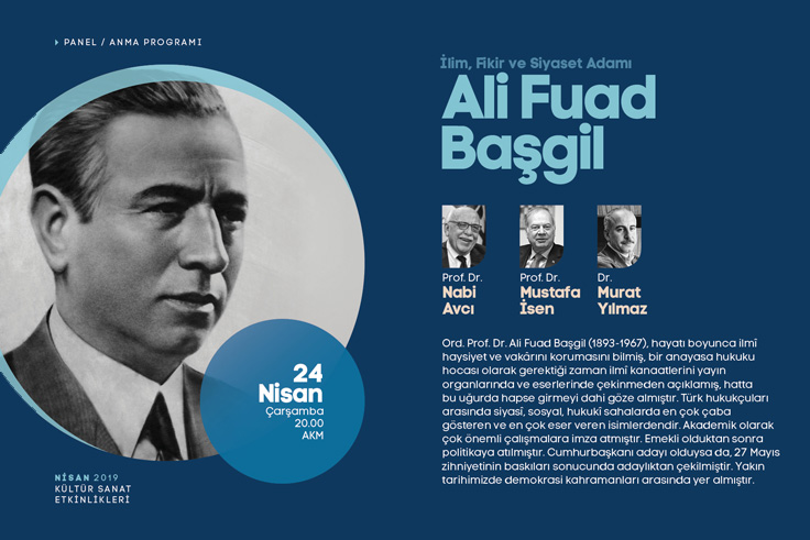 Ali Fuad Başgil AKM’de anılacak