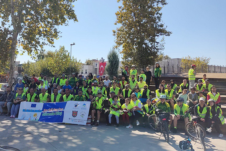 ‘Şeridi Paylaş, Güvenle Ulaş’ projesinde pedallar şehir merkezinde döndü
