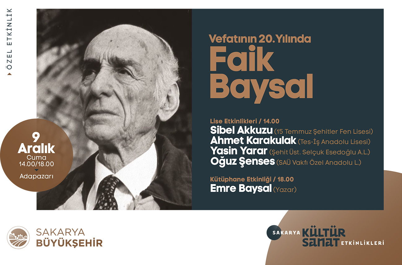 Vefatının 20. yılında Faik Baysal konuşulacak