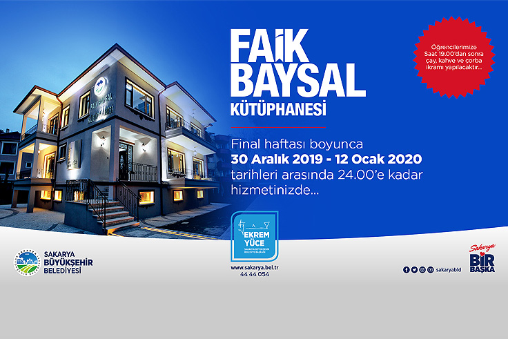 Finallere hazırlığın adresi Faik Baysal Kütüphanesi