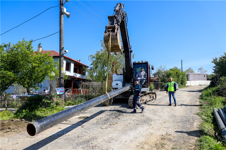 3 bin 500 metrelik altyapı dönüşümü ile 2 ilçenin 10 mahallesine kesintisiz içme suyu