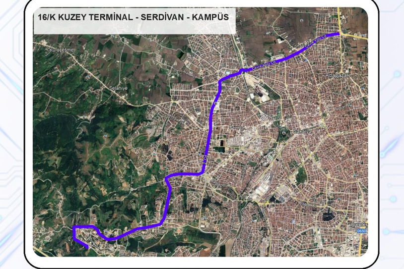 Sakarya’nın toplu taşımasına yeni hat: 16-K devrede, 11 ve 28’e güncelleme