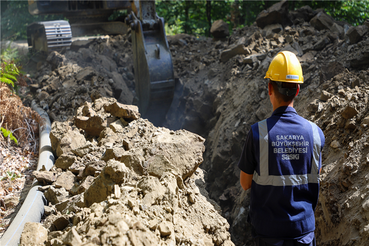 40 bin kişiye hizmet sunacak kaynaklar 5 bin metrelik yeni hat ile abonelere ulaştı