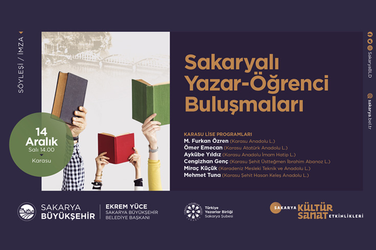 Sakaryalı yazarlar Karasu’da öğrencilerle buluşacak