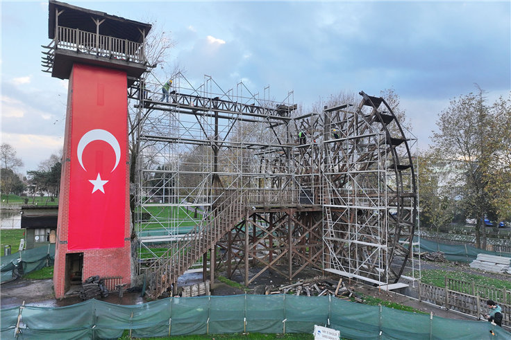 Sakarya’nın simgesi “Tarihi Çark” yenileniyor