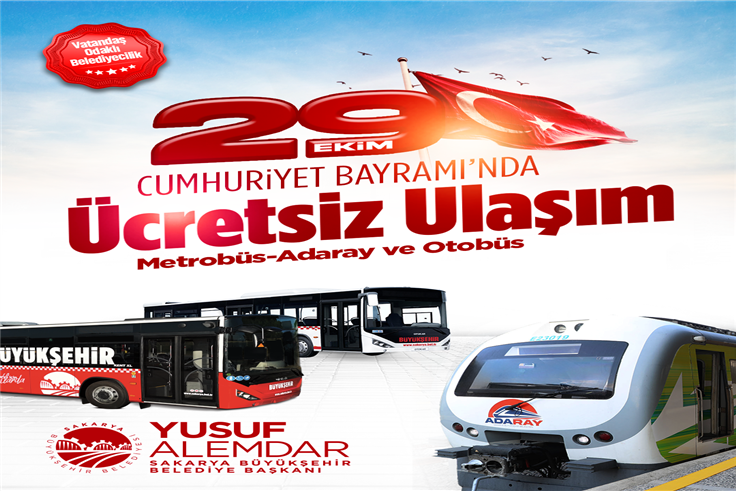 29 Ekim Cumhuriyet Bayramı’nda ulaşım ücretsiz