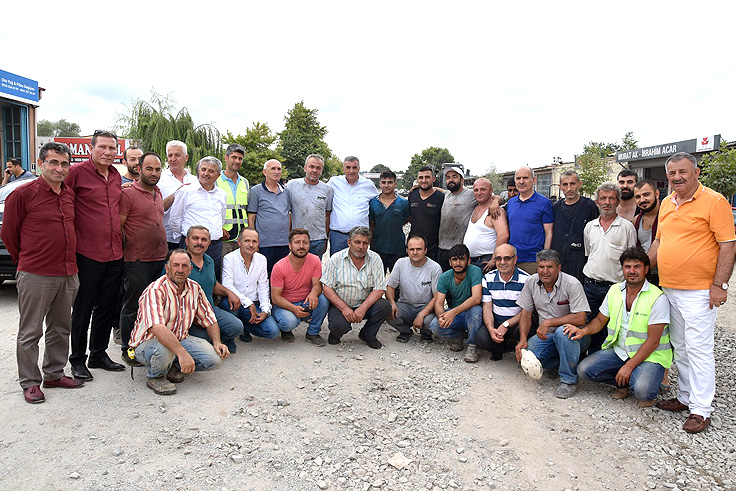 Karasu sanayide altyapı tamam sıra asfaltta