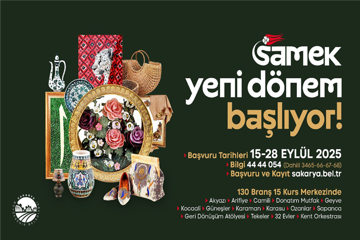 SAMEK el sanatlarından giyime, görsel sanatlardan yabancı dillere kadar 130 branşta eğitime başlıyor
