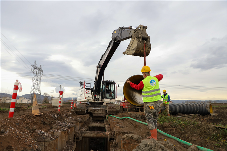 4 merkez ilçeye 12 kilometrelik yeni kanalizasyon ve yağmur suyu hattı 