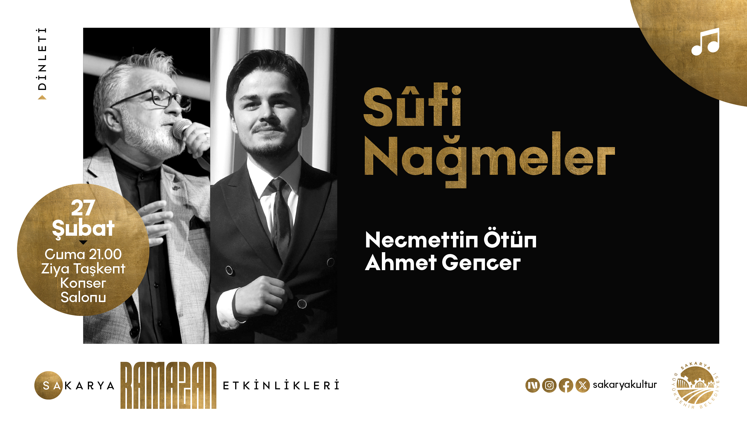 Sûfi Nağmeler dinletisi Ziya Taşkent’te sanatseverlerle buluşacak