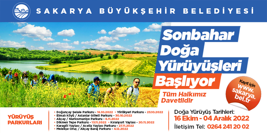 Sonbahar Doğa Yürüyüşleri başlıyor