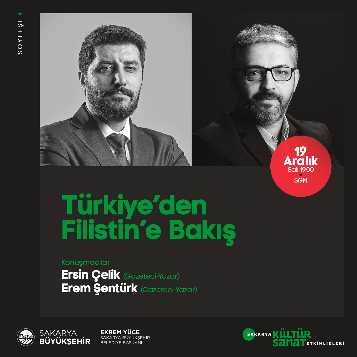 ‘Türkiye’den Filistin’e Bakış’ söyleşisi SGM’de gerçekleştirilecek