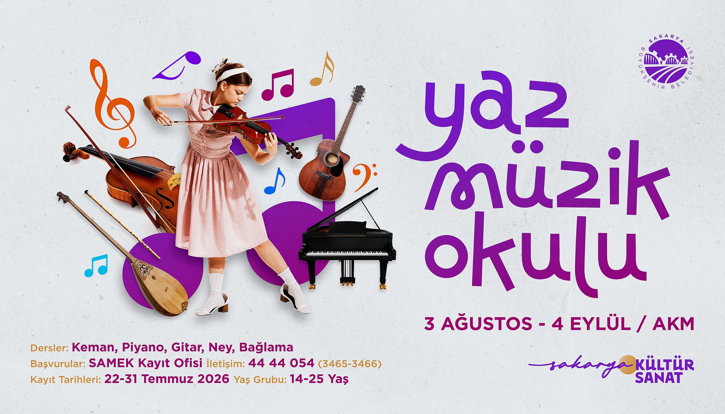 Yaz Müzik Okulu’nda kayıt heyecanı başlıyor