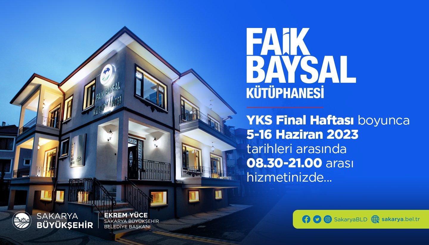 Faik Baysal Kütüphanesi YKS adaylarını bekliyor