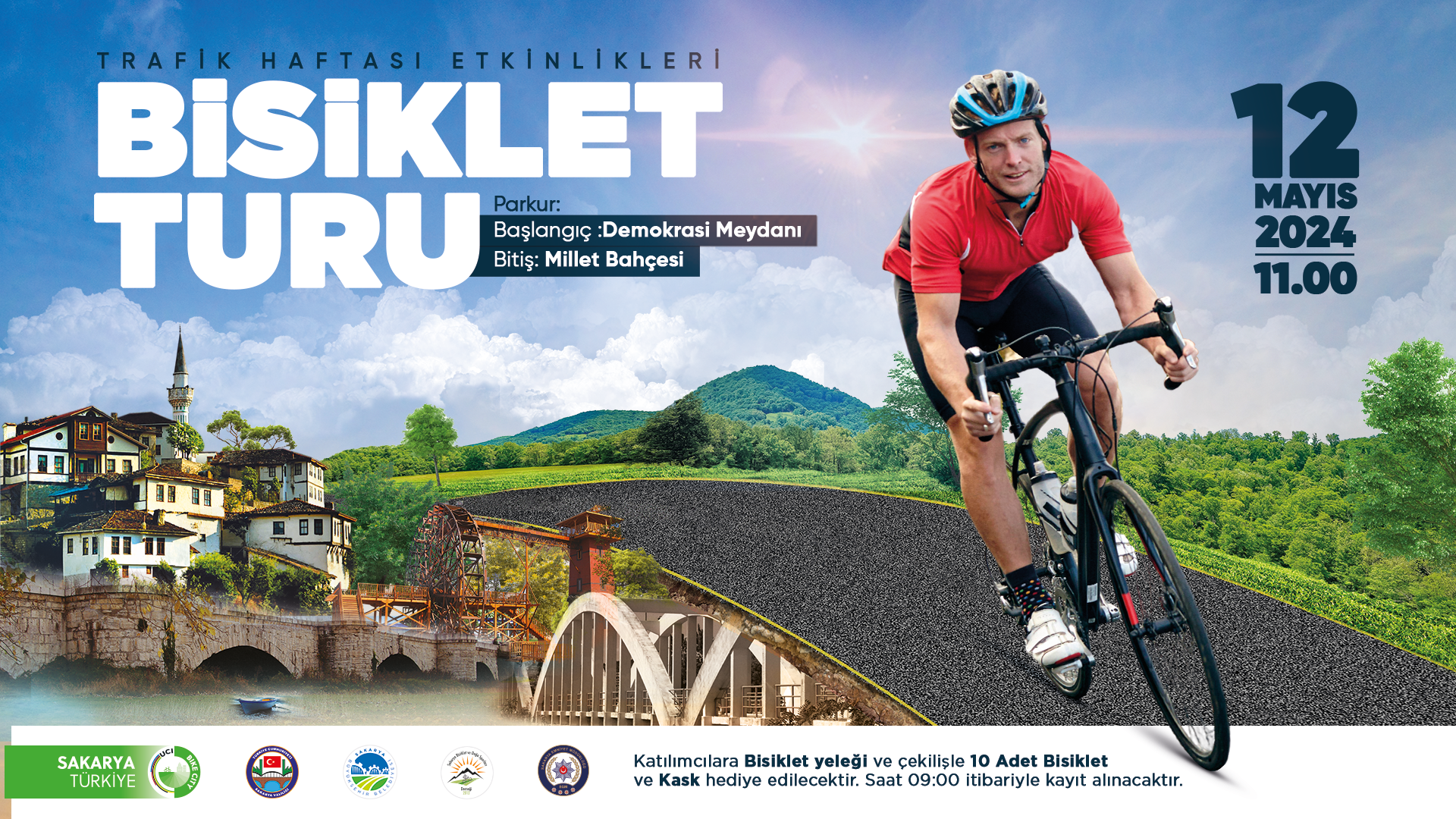 Sakarya'da pedallar güvenli bir trafik için dönecek