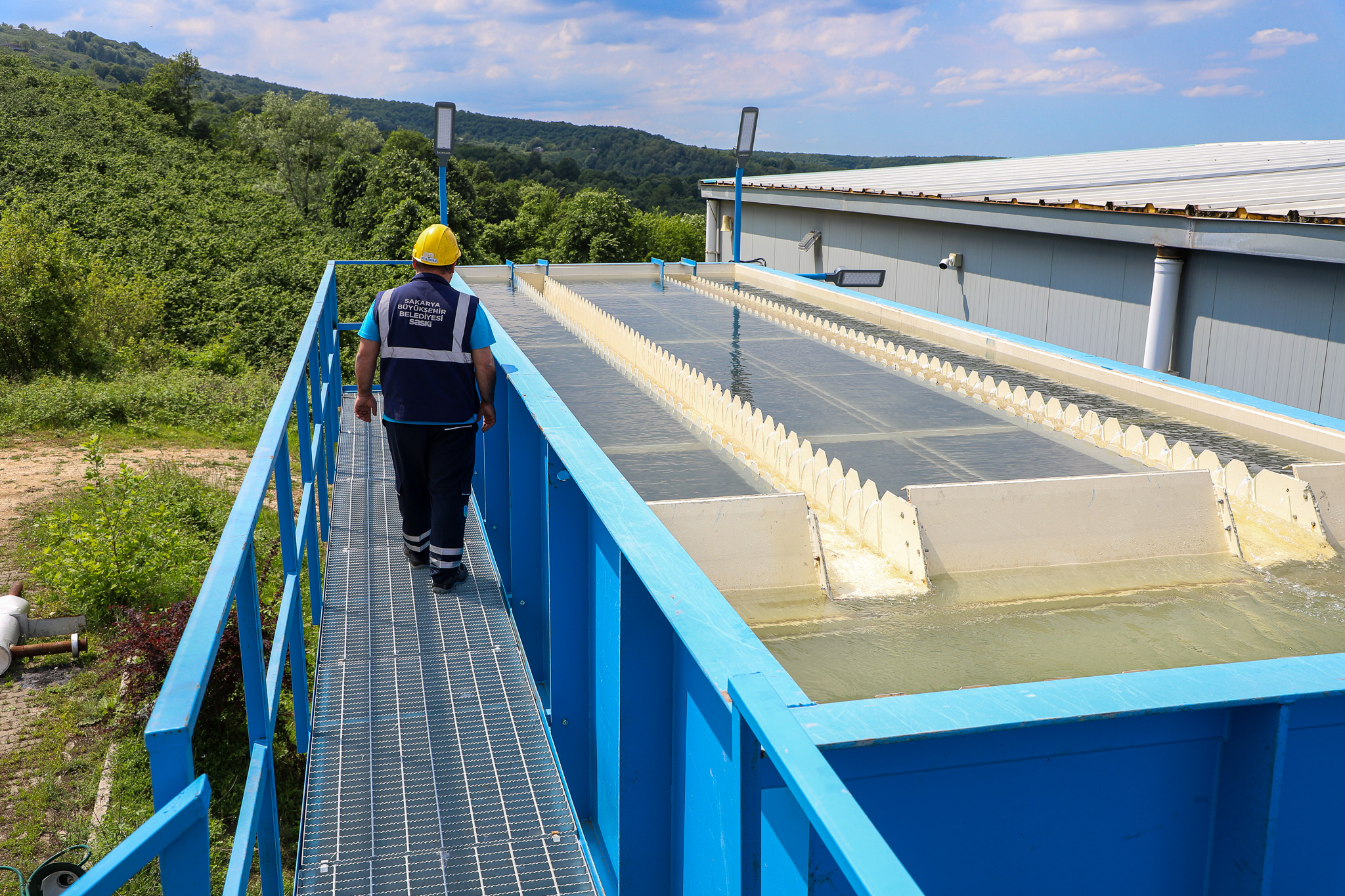 Karapürçek’te ön çökeltim sistemiyle arıtılan sular altyapı hatlarına ulaştı