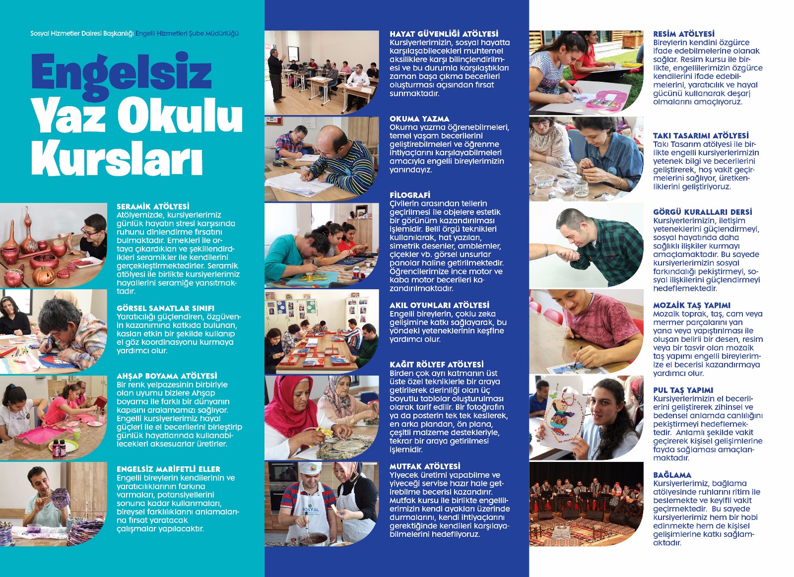 Engelsiz Hobi Kursları’nda kayıtlar başlıyor 