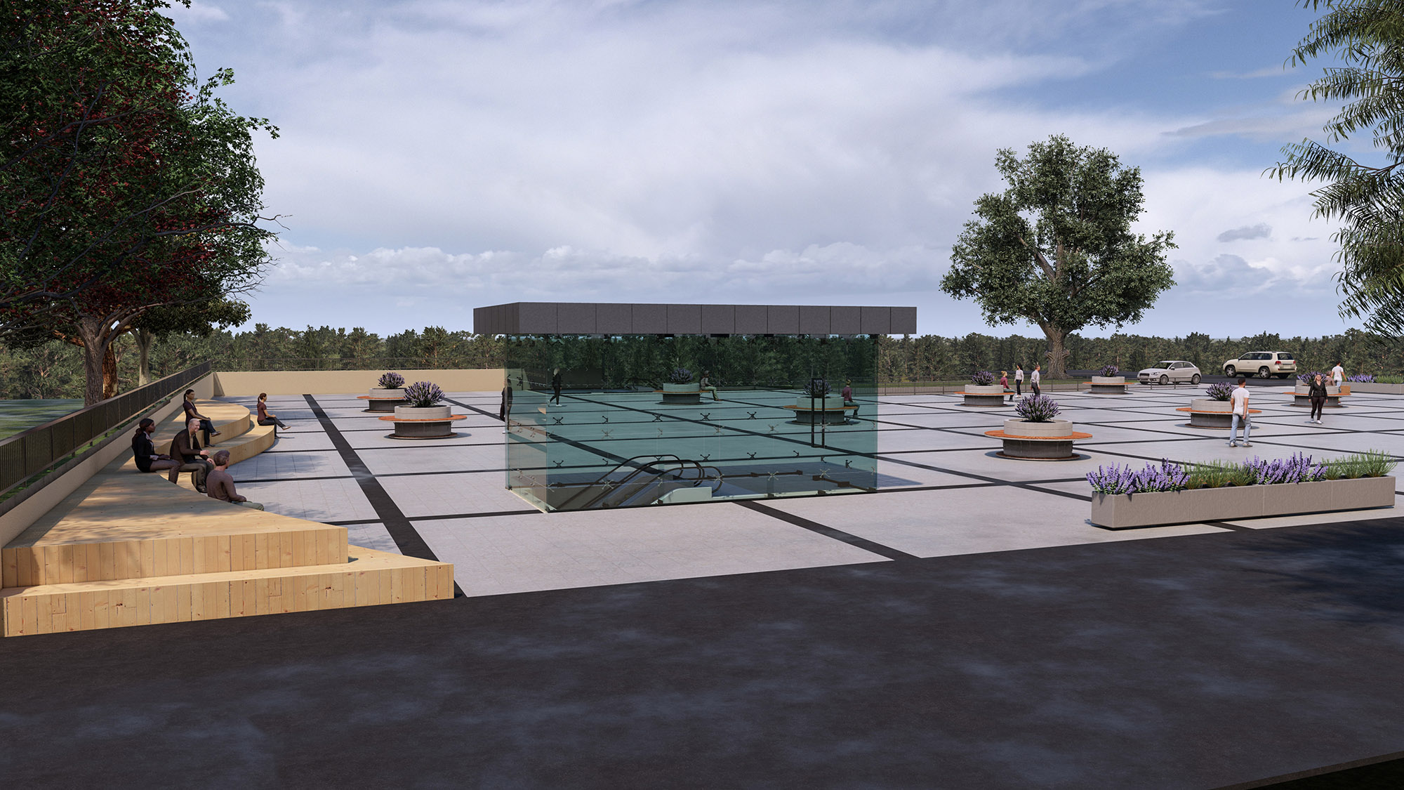 Yaşayan meydan, yeraltı otoparkı ve 3 katlı kapalı spor salonu…