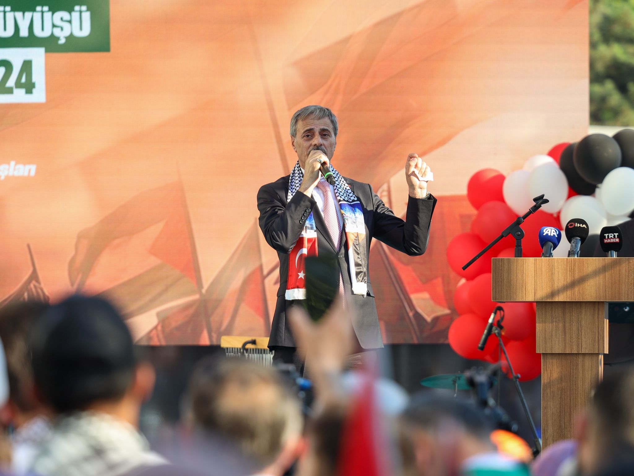 Yusuf Alemdar Filistin için sokağa dökülen binlerce Sakaryalıyla: "Filistin hepimizin davasıdır"