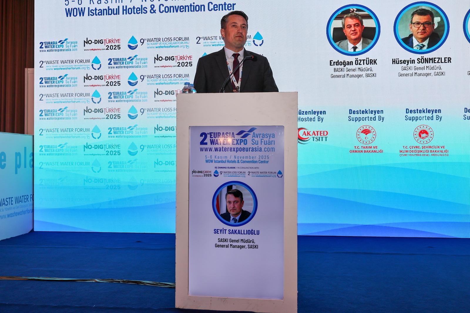 SASKİ Genel Müdürü Sakallıoğlu İstanbul’daki su fuarında: “Tek kaygımız suyun geleceğidir” 