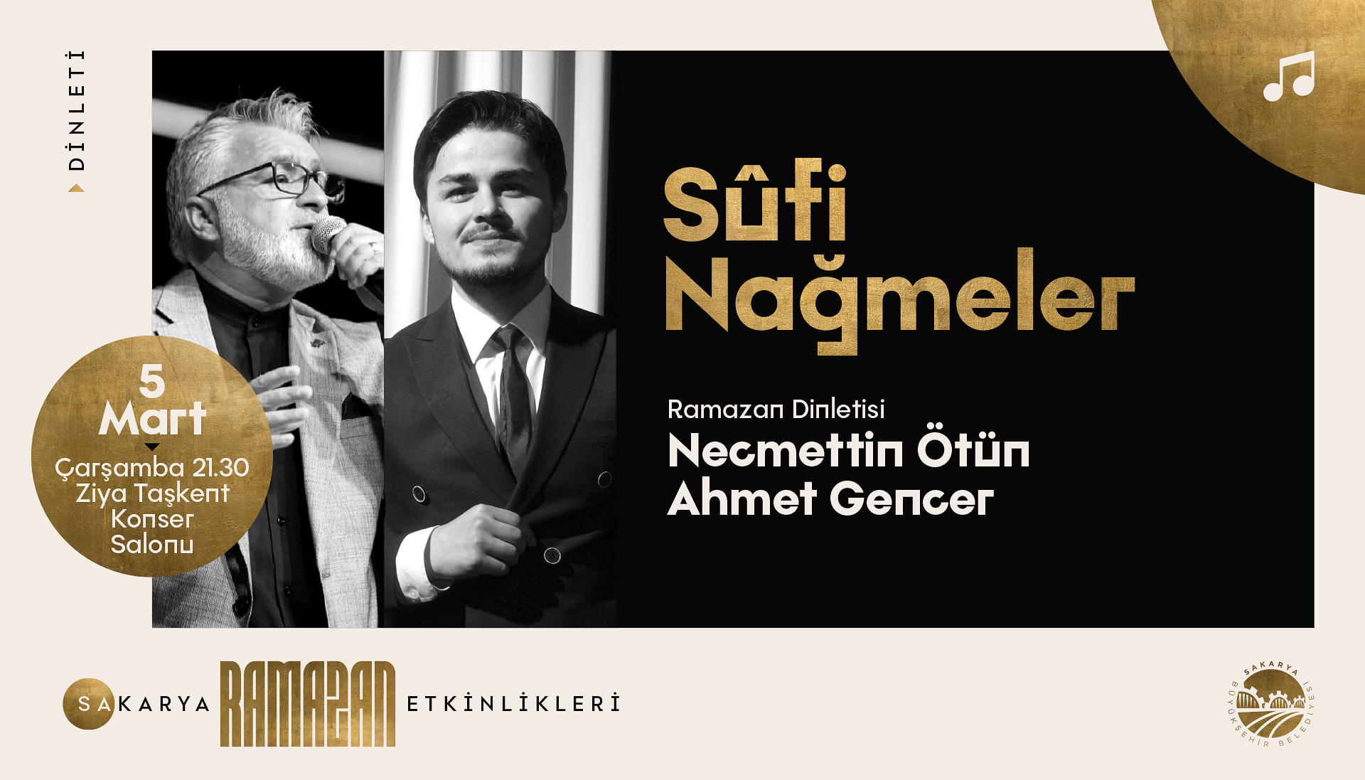 Sakarya’da Ramazan takvimi iki güzel etkinlikle devam edecek: Bir seminer bir dinleti…