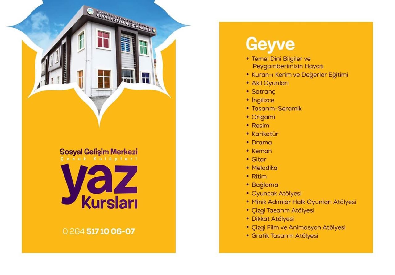 SGM’lerde yaz kursları için kayıtlar başlıyor