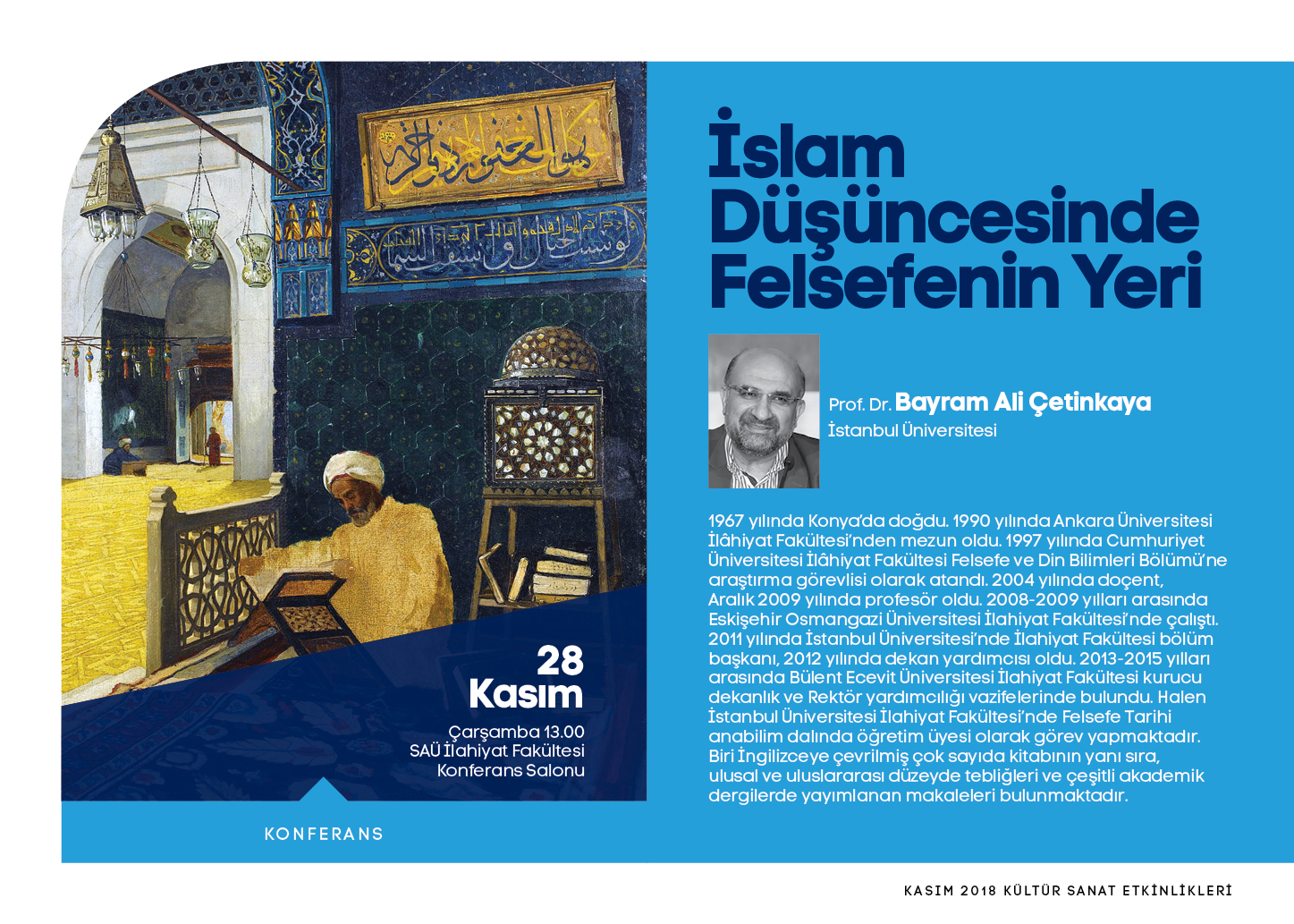 İslam Düşüncesinde Felsefenin Yeri konuşulacak