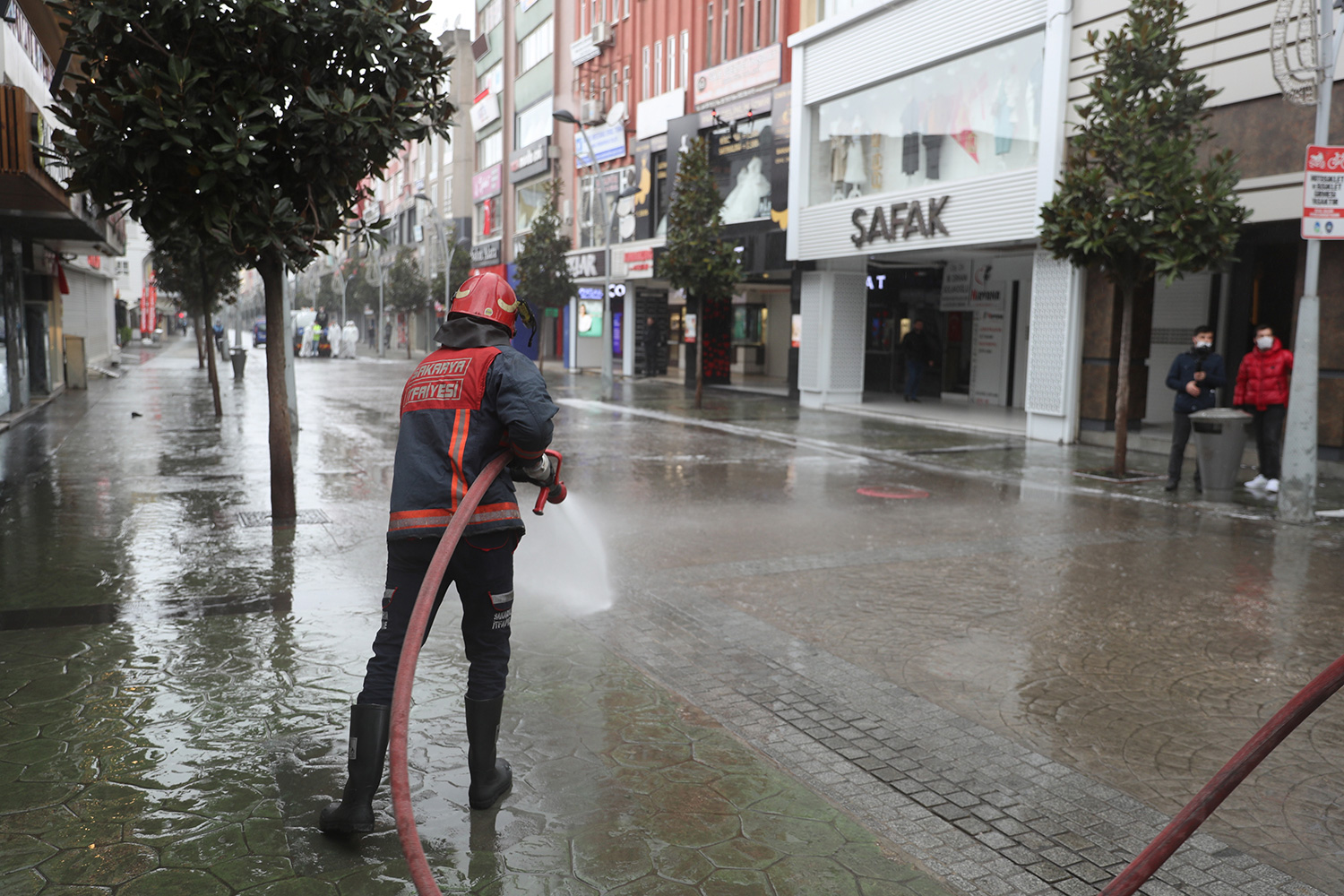 Şehir Merkezinde dezenfekte seferberliği