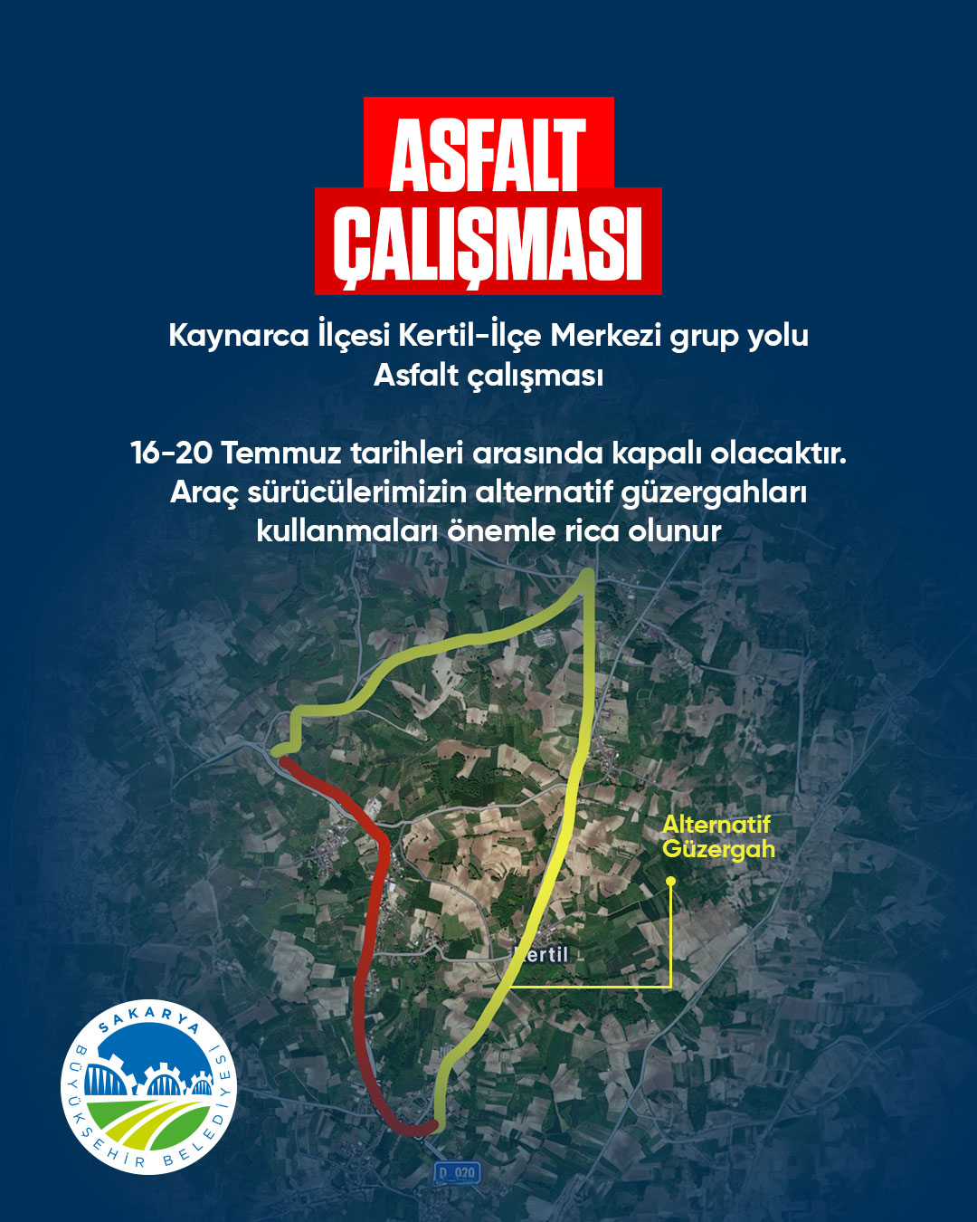 Büyükşehir uyardı: Kaynarca’da o güzergâh yenileniyor