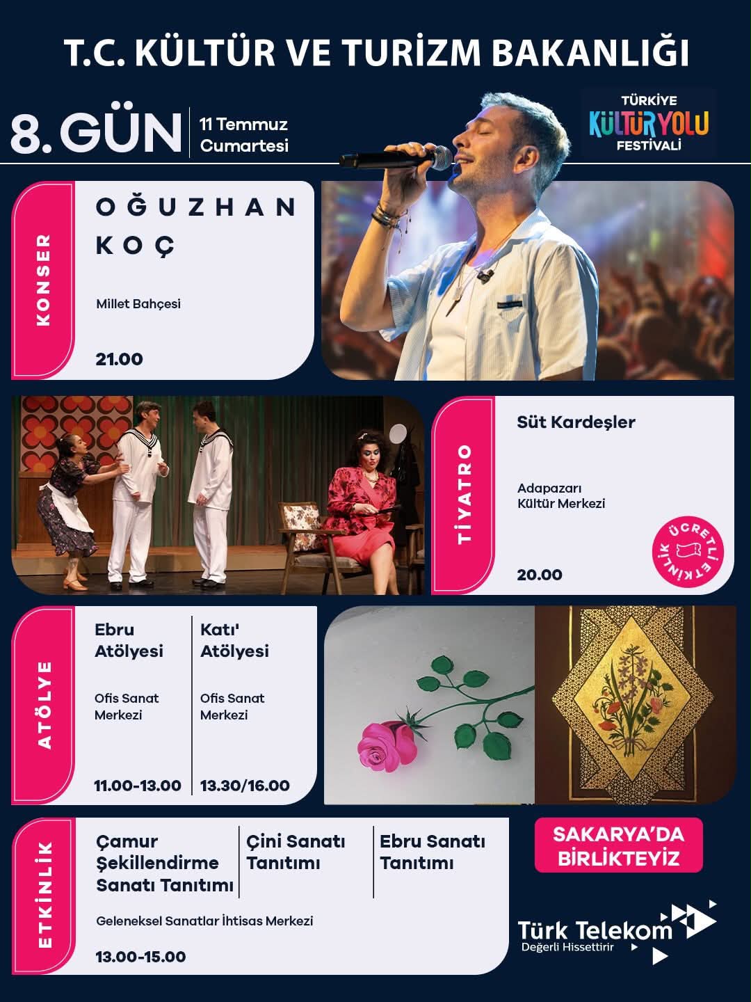 Sakarya’da Kültür Yolu Festivali başlıyor: “Bu heyecanı hep birlikte yaşayalım”