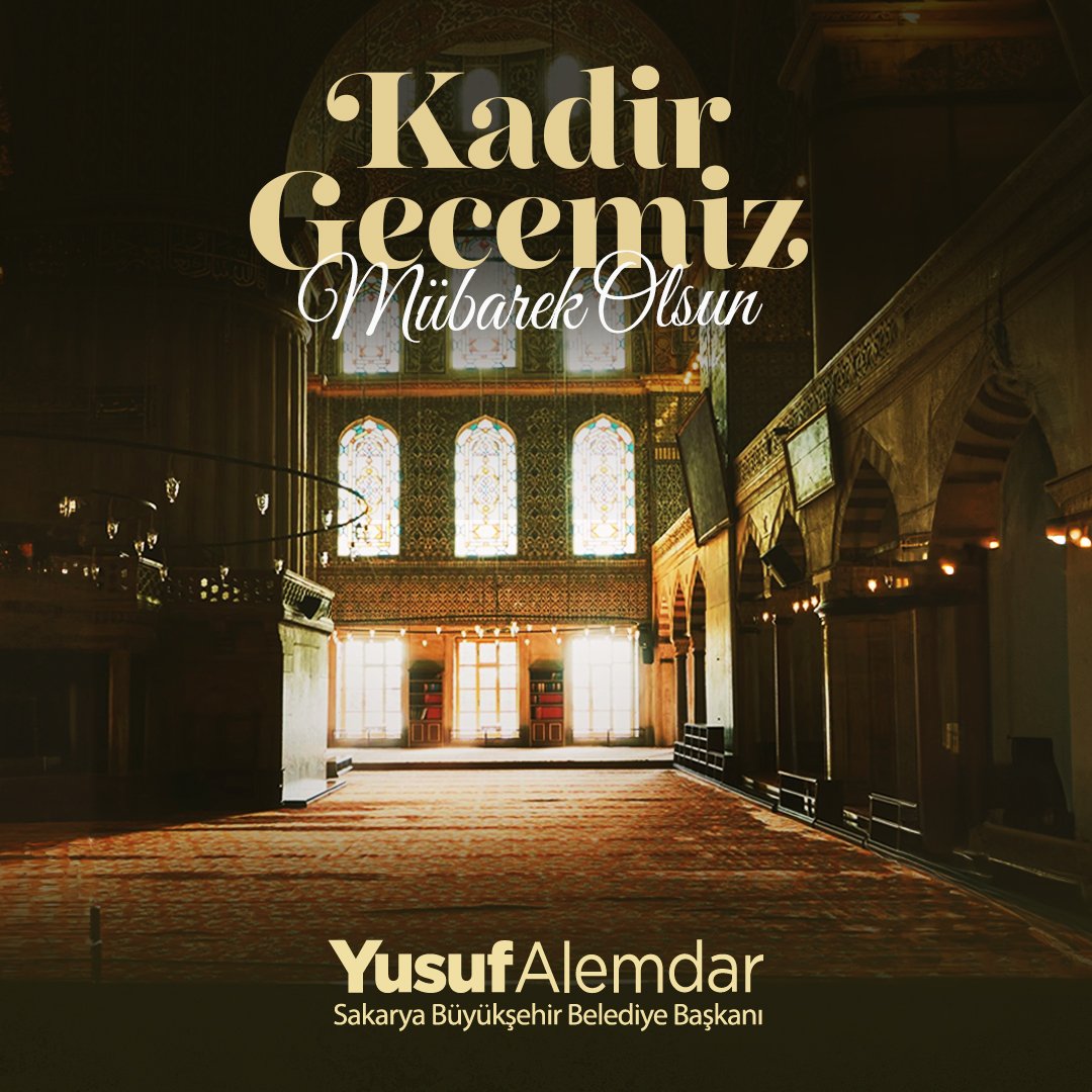 Başkan Yusuf Alemdar’dan Kadir Gecesi mesajı