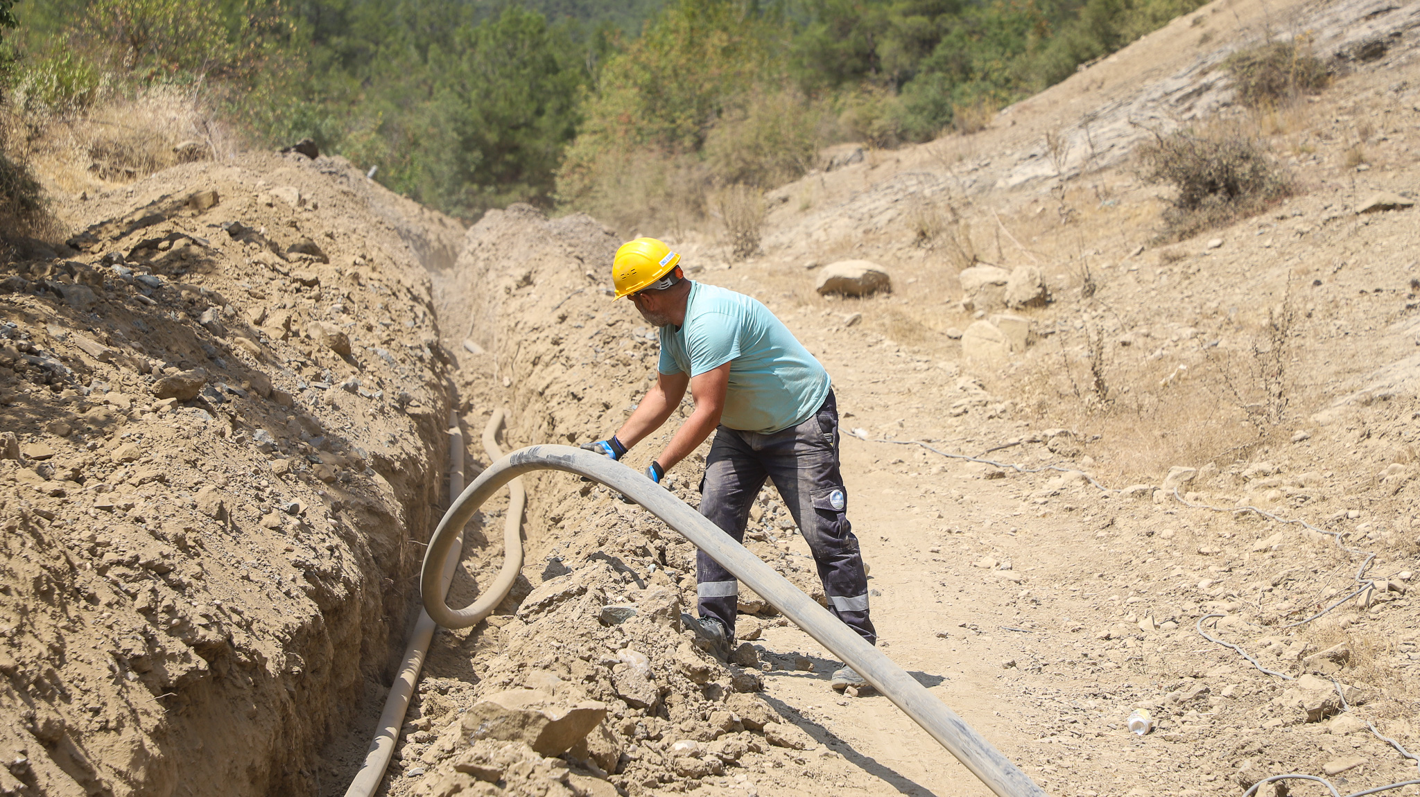Şehren Mahallesi’ne yeni kaynak ile 2 bin metrelik içme suyu hattı