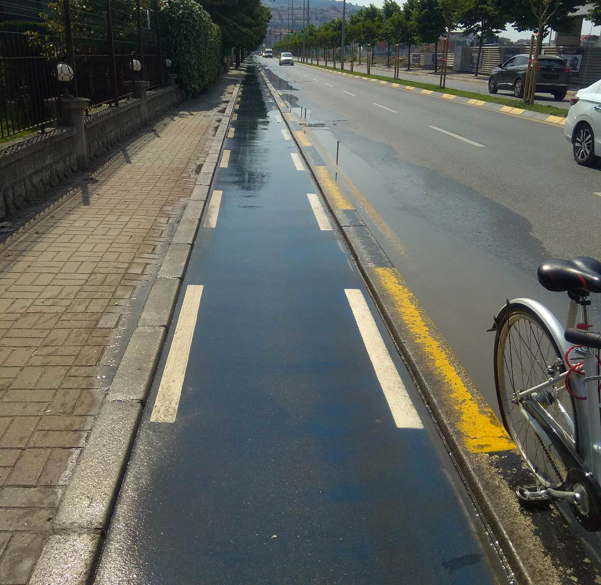 Temizlik çalışmalarıyla bisiklet yolları daha güvenli hale getiriliyor