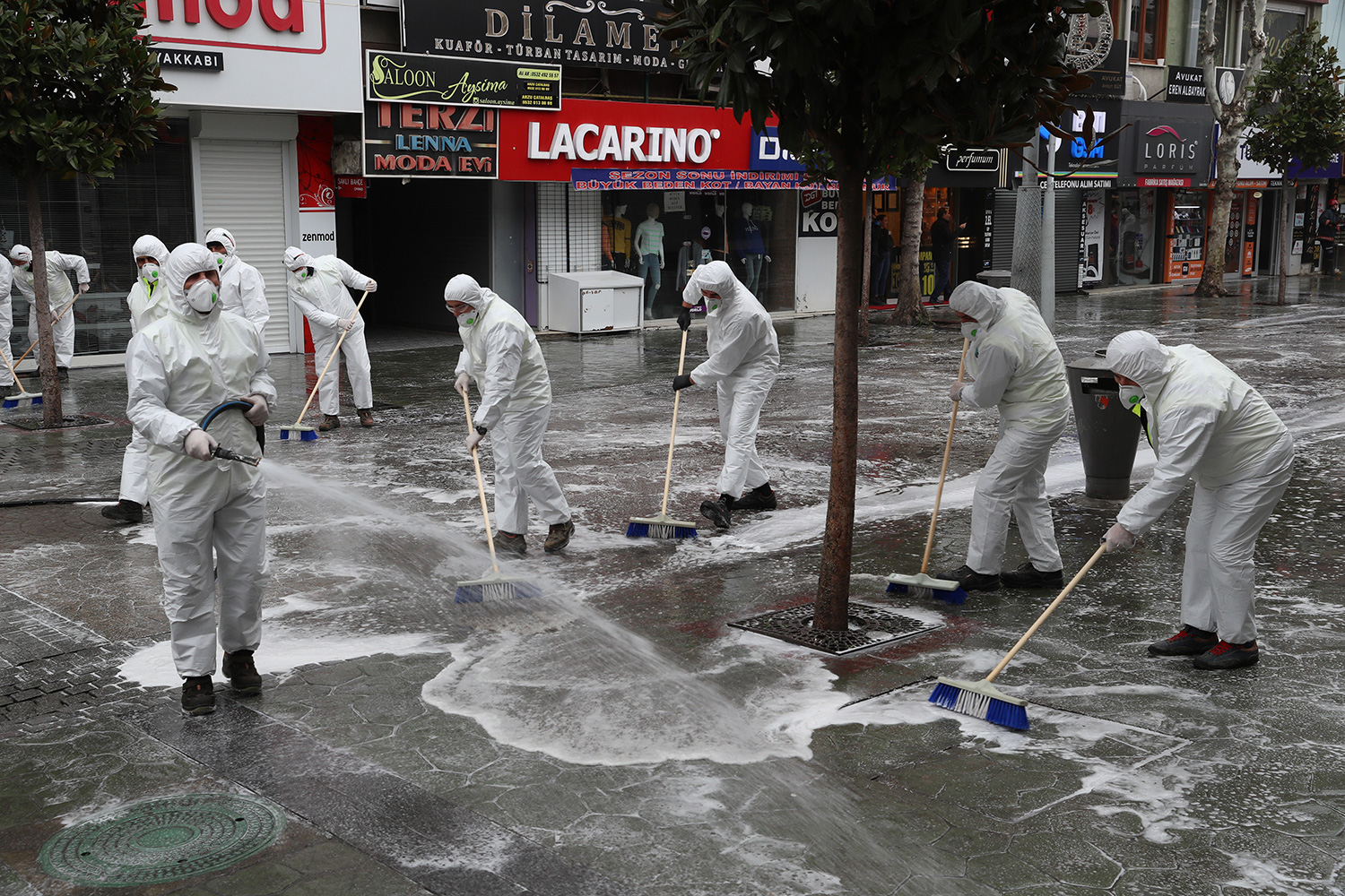 Şehir Merkezinde dezenfekte seferberliği