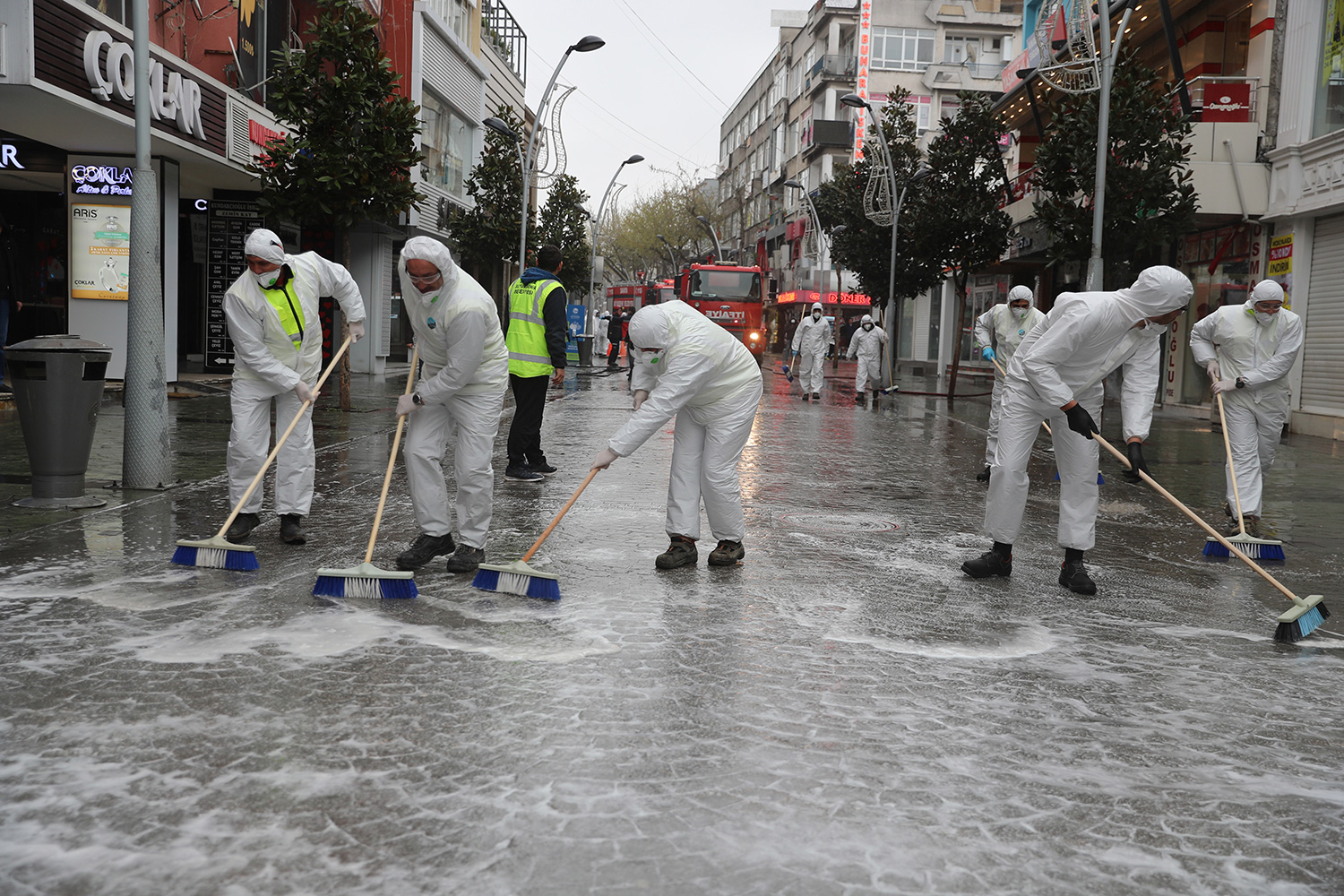 Şehir Merkezinde dezenfekte seferberliği