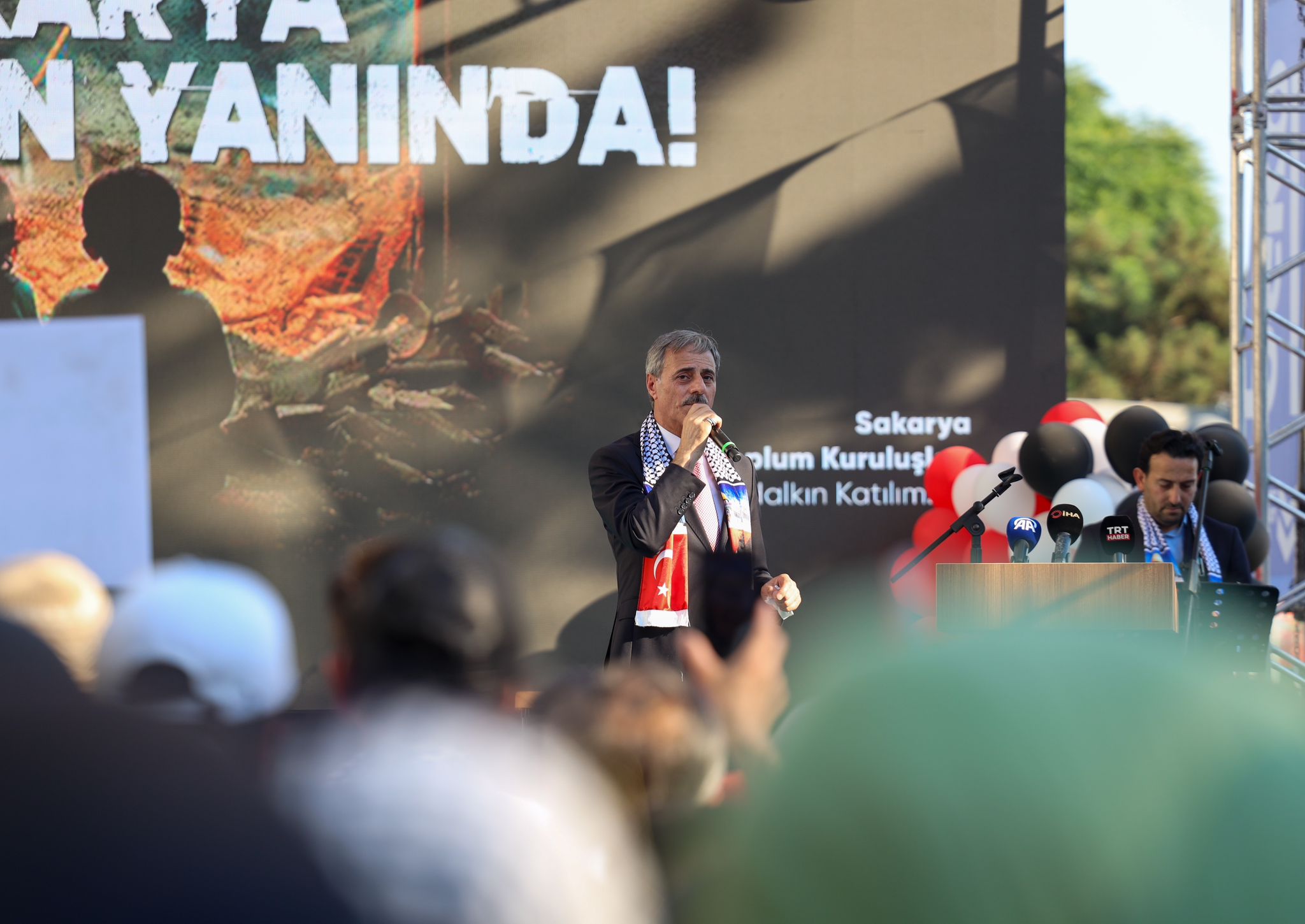 Yusuf Alemdar Filistin için sokağa dökülen binlerce Sakaryalıyla: "Filistin hepimizin davasıdır"