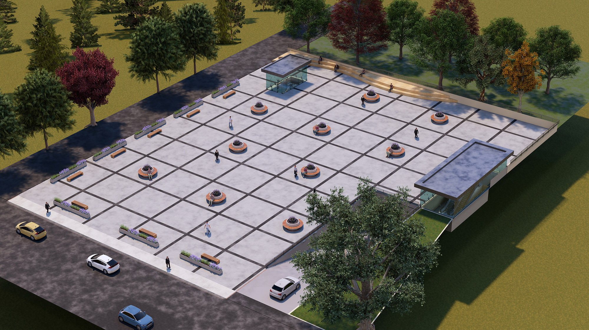 Yaşayan meydan, yeraltı otoparkı ve 3 katlı kapalı spor salonu…