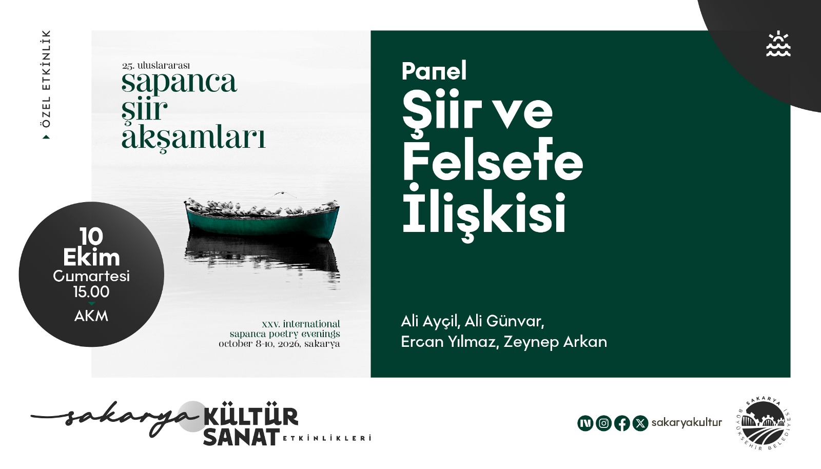 25. Uluslararası Sapanca Şiir Akşamları görkemli finalle sona erecek