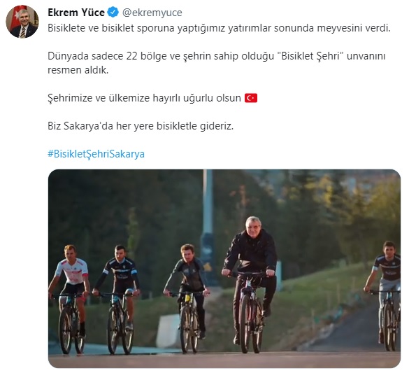 #BisikletŞehriSakarya Türkiye gündeminde