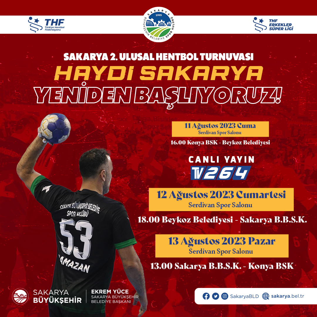 Hentbolda heyecan Sakarya 2. Ulusal Hentbol Turnuvasıyla başlıyor