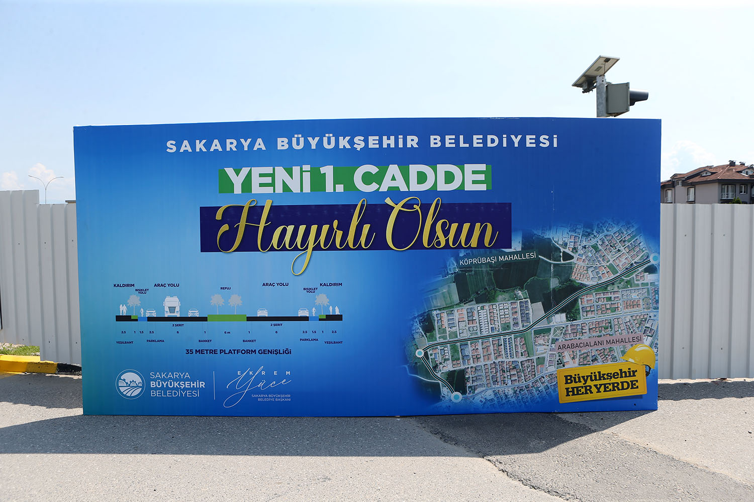 Serdivan 1. Cadde’de çalışmalar başladı:  Bölünmüş yol ulaşıma alternatif olacak