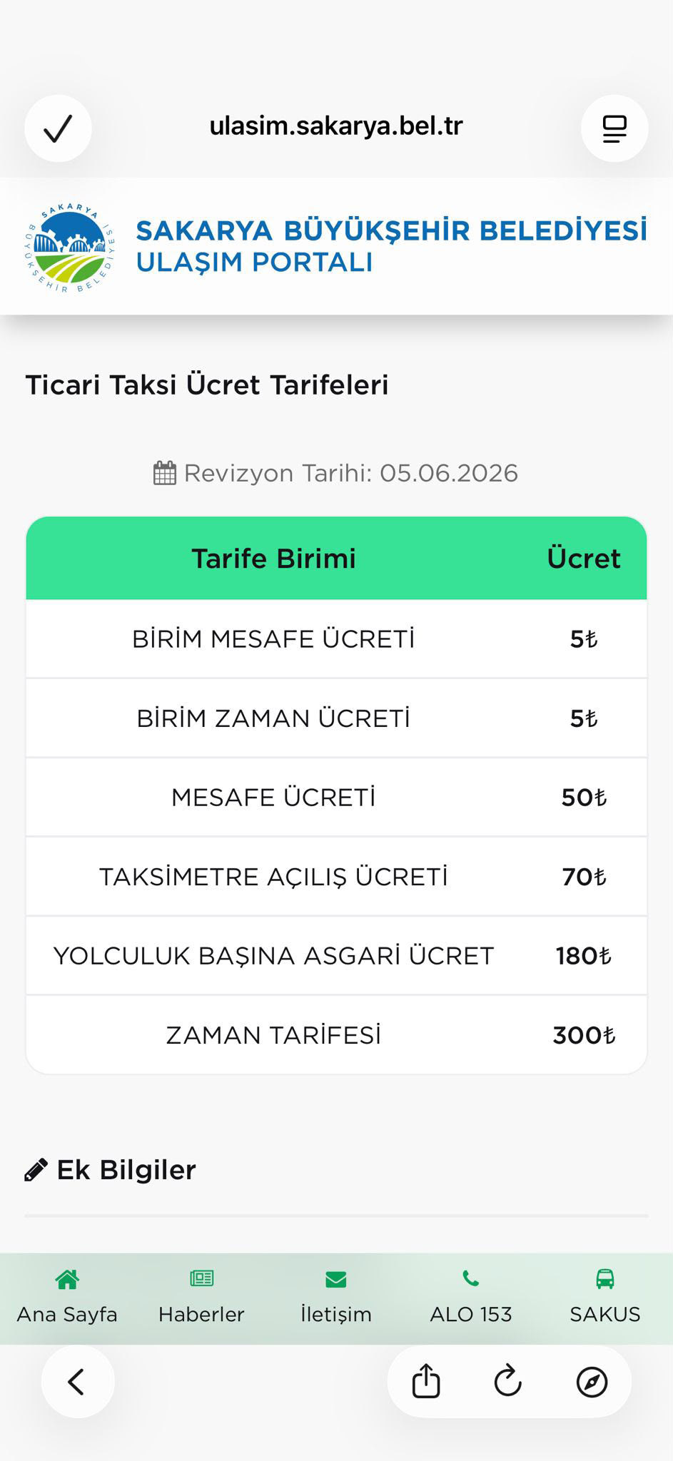 Sakarya Ulaşım Portalı’na yeni özellik: Taksi durakları tek tıkla görülebilecek