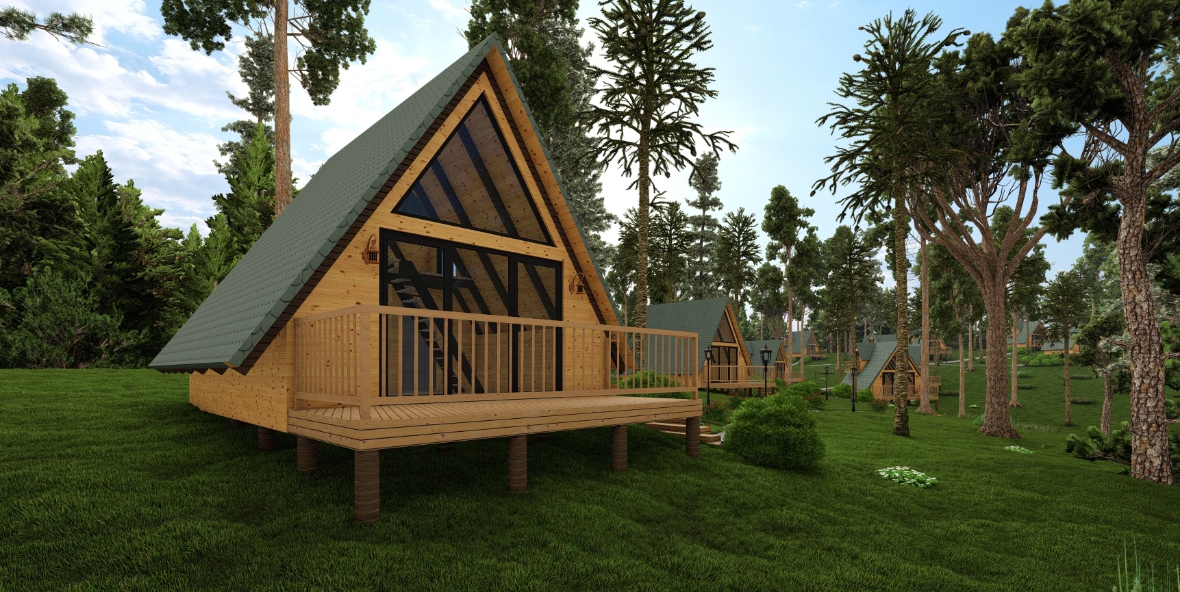 Büyükşehir doğanın kalbine özgün mimarisiyle 10 yeni bungalov yapıyor