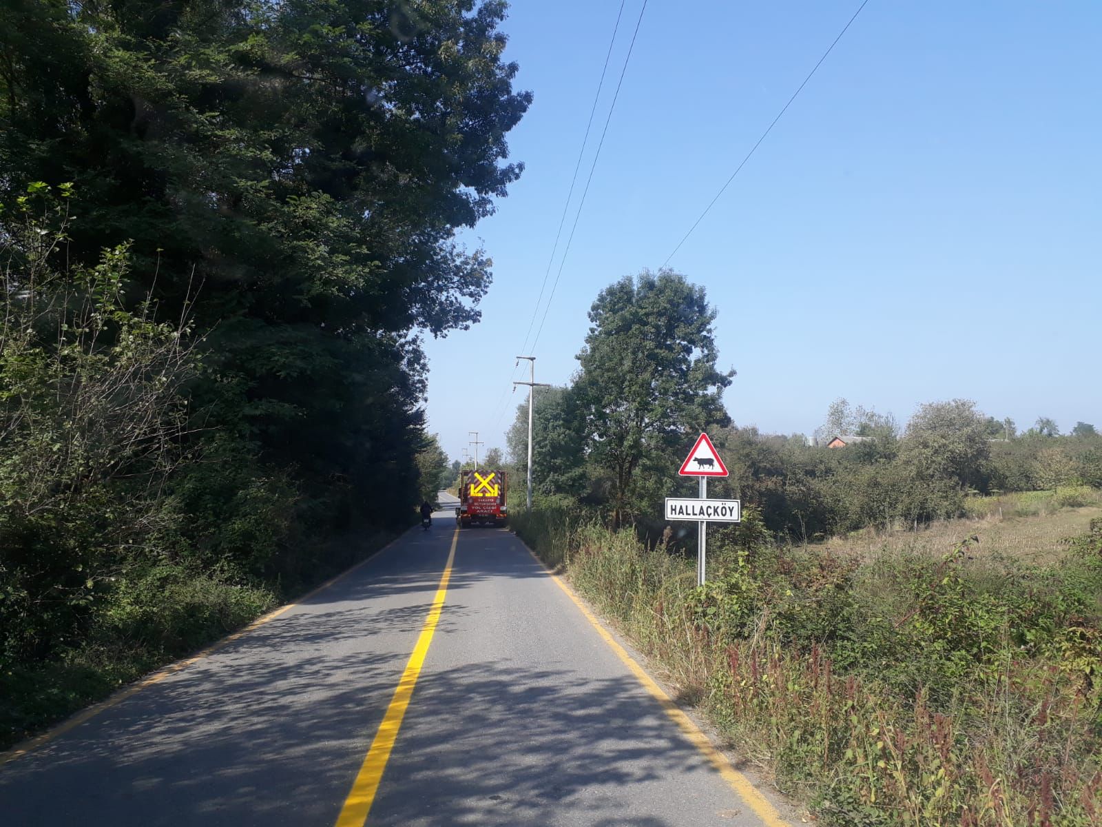 Hendek’te yol çizgi çalışması ile yollar daha güvenli