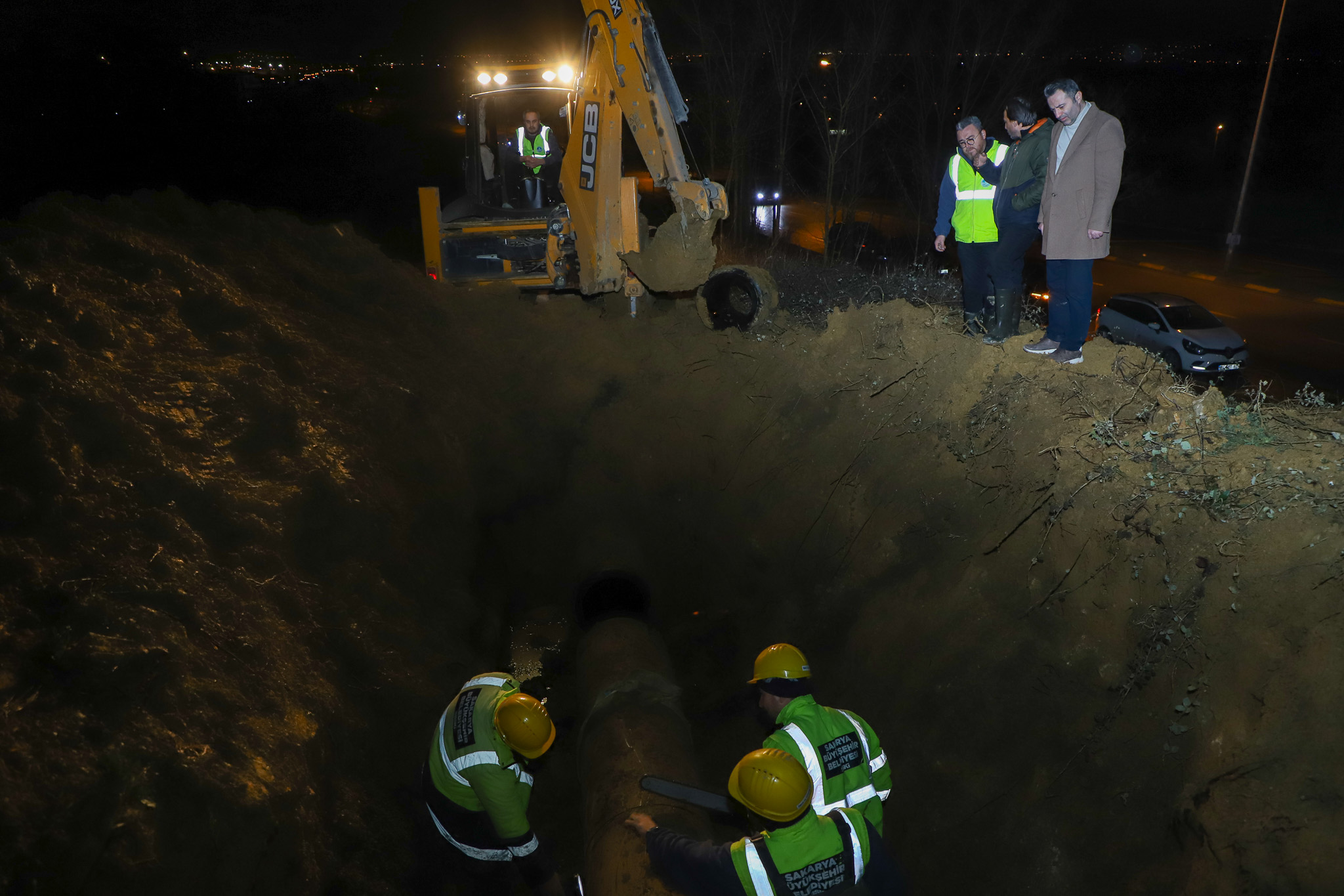 Camili’de meydana gelen arıza için ekipler gece boyu aralıksız çalıştı