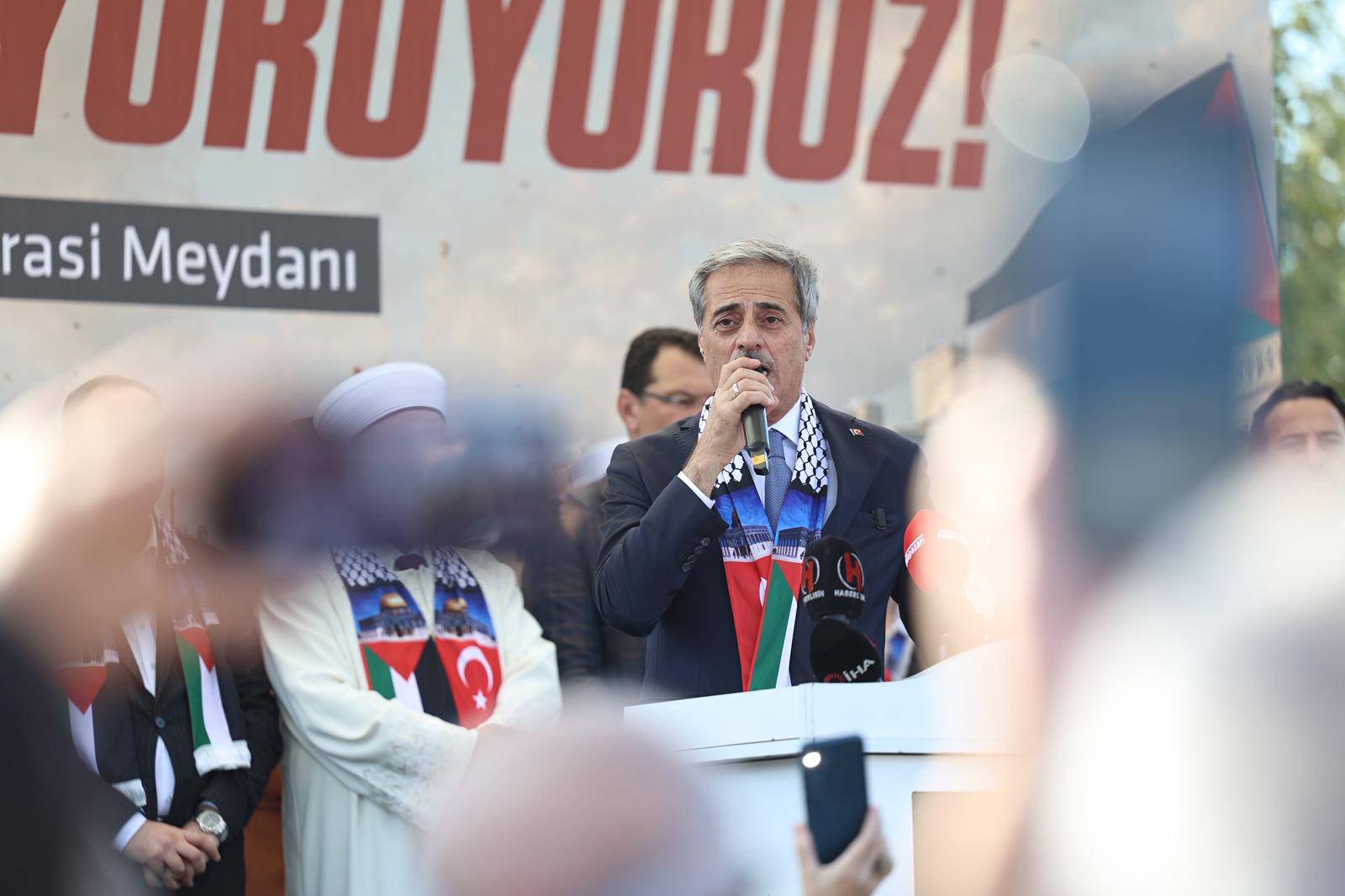 Başkan Alemdar: “Sakarya mazlumun yanında olduğunu bir kez daha gösterdi”