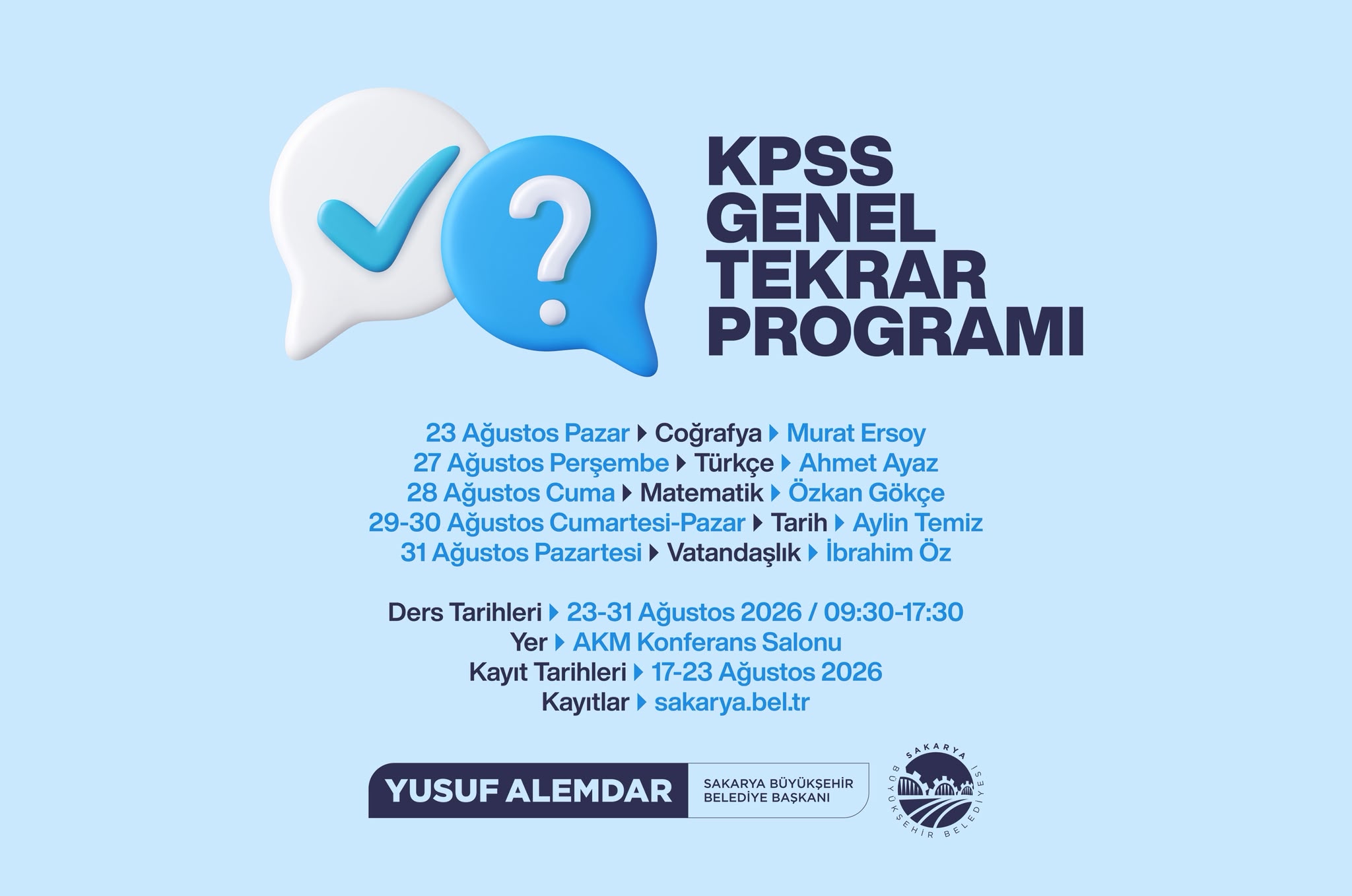 Büyükşehir’den KPSS adaylarına sınav öncesi güçlü destek